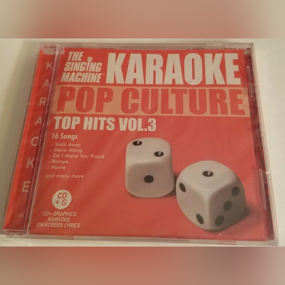 Pop Culture Top Hits Volume 3 Singing Machine Karaoke CD Brand New
